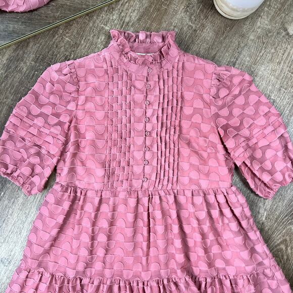 Walter Baker Elia Dress Coral Blus - Picture 3 of 5